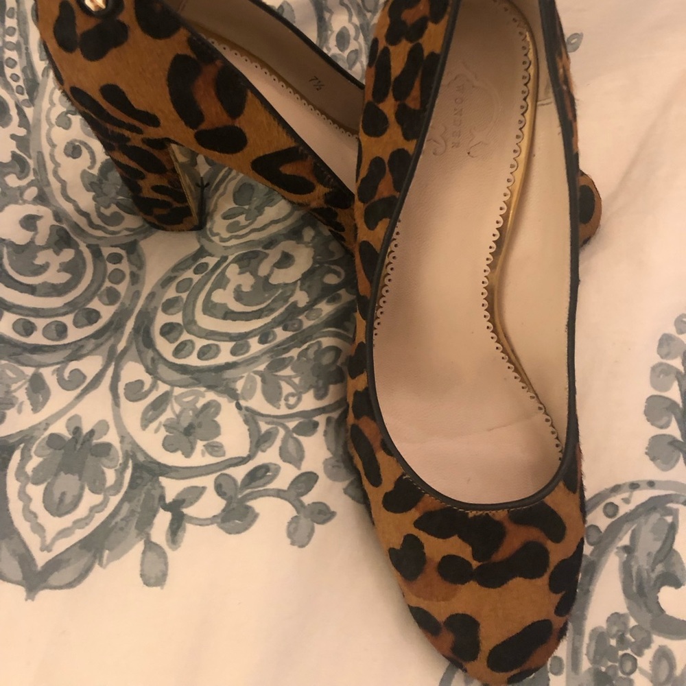 Leopard calf hair heels!